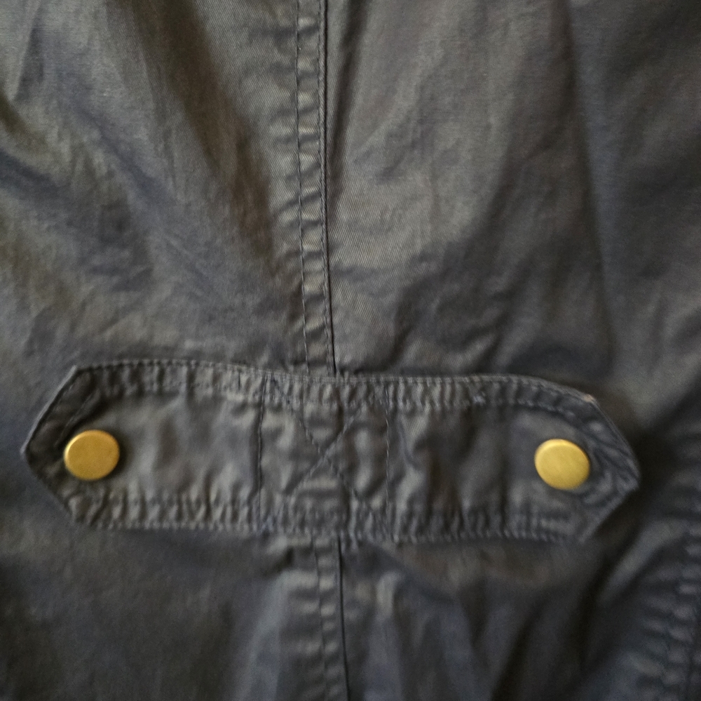 Merona Jacket Size Large Navy Blue Button Up With Zipper Closure - Picture 11 of 12